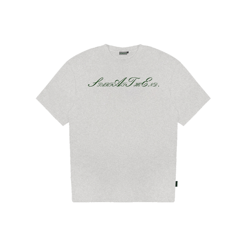 [KONOOT] 25SS (SLOGAN) embroidery craft Boxy 280G Tee