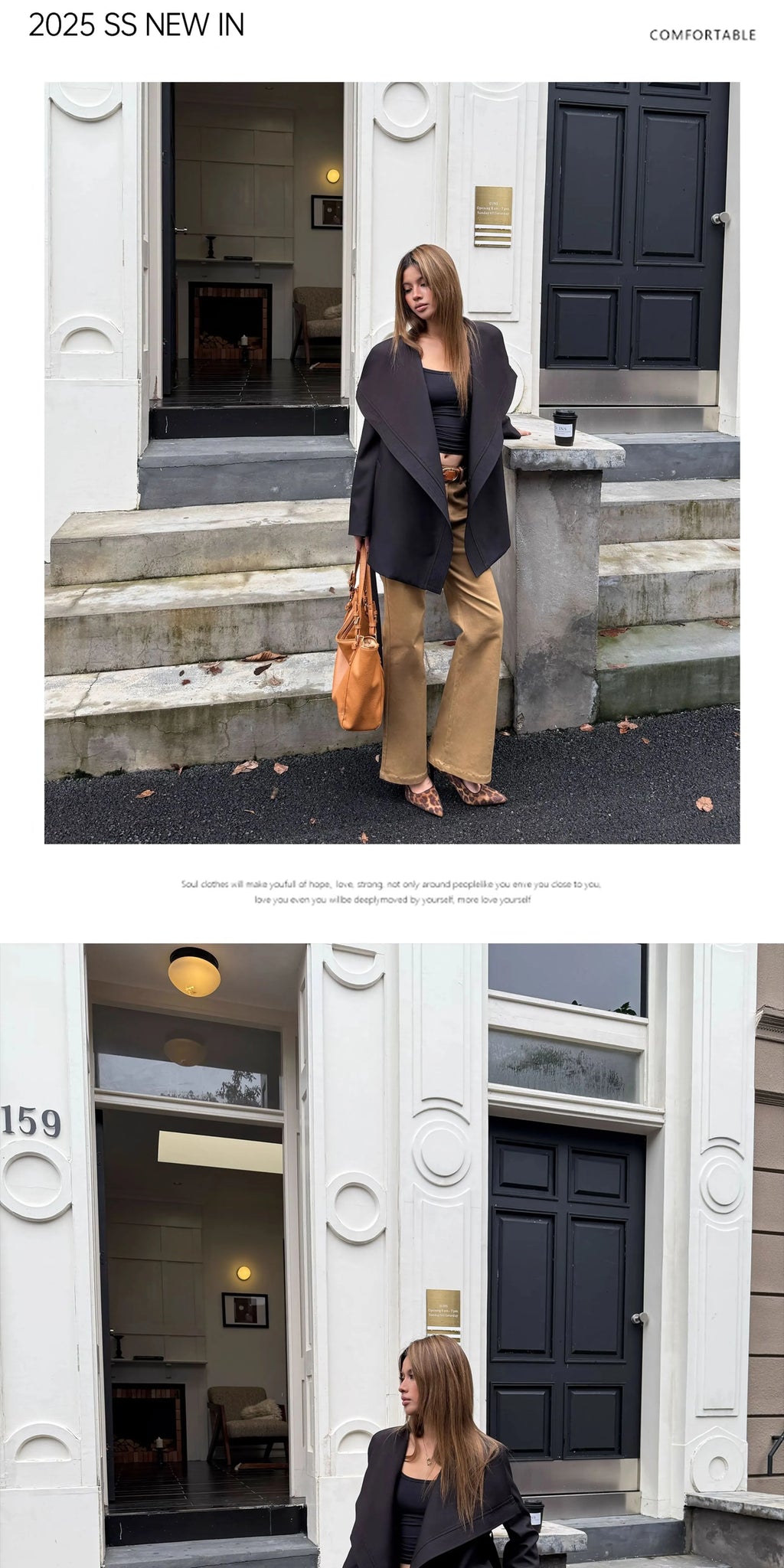 Audwyn Loose and Thin Lace-up Waist Suit Coat