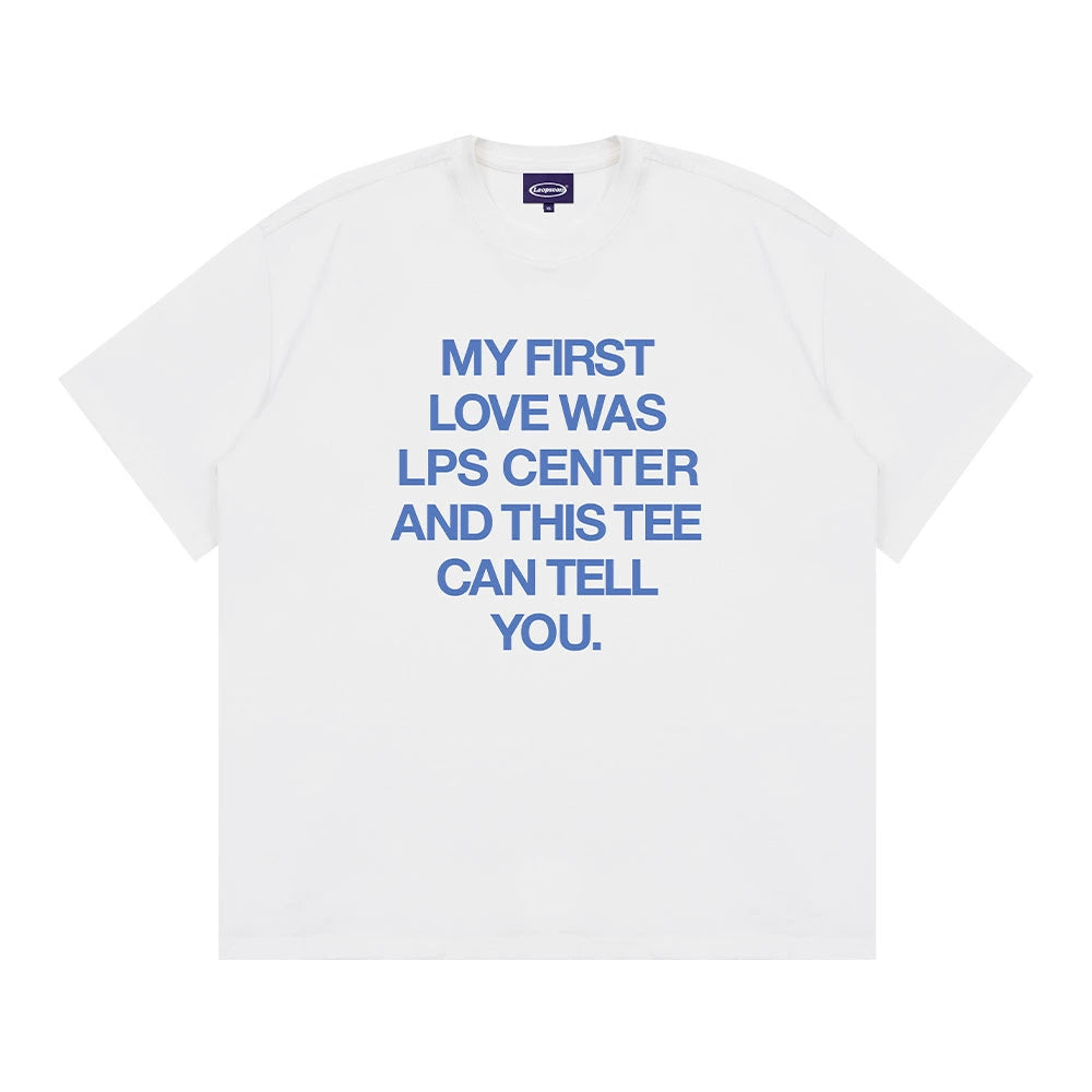 Loopsoon Large Chest Print Alphabet Versatile Tee