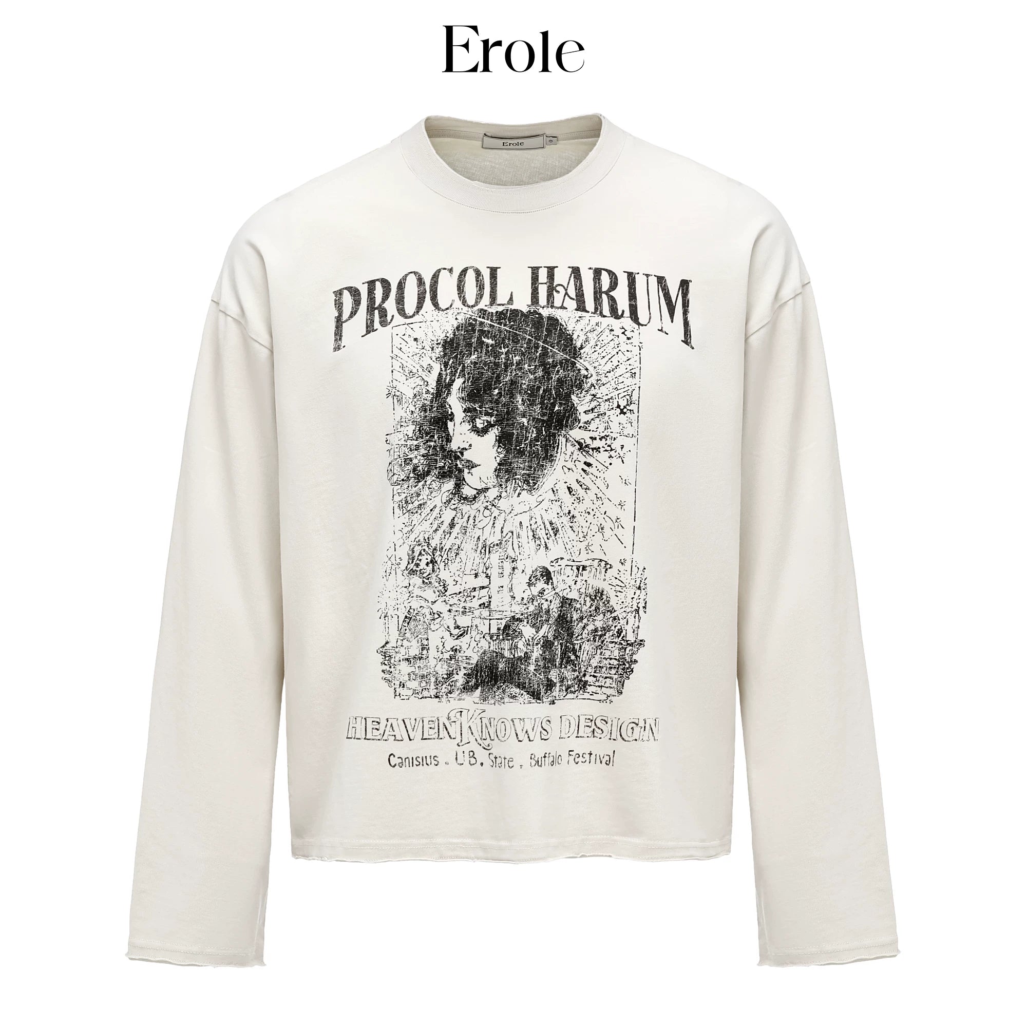 Erole Old Broken Edge Digital Printing Long Sleeve