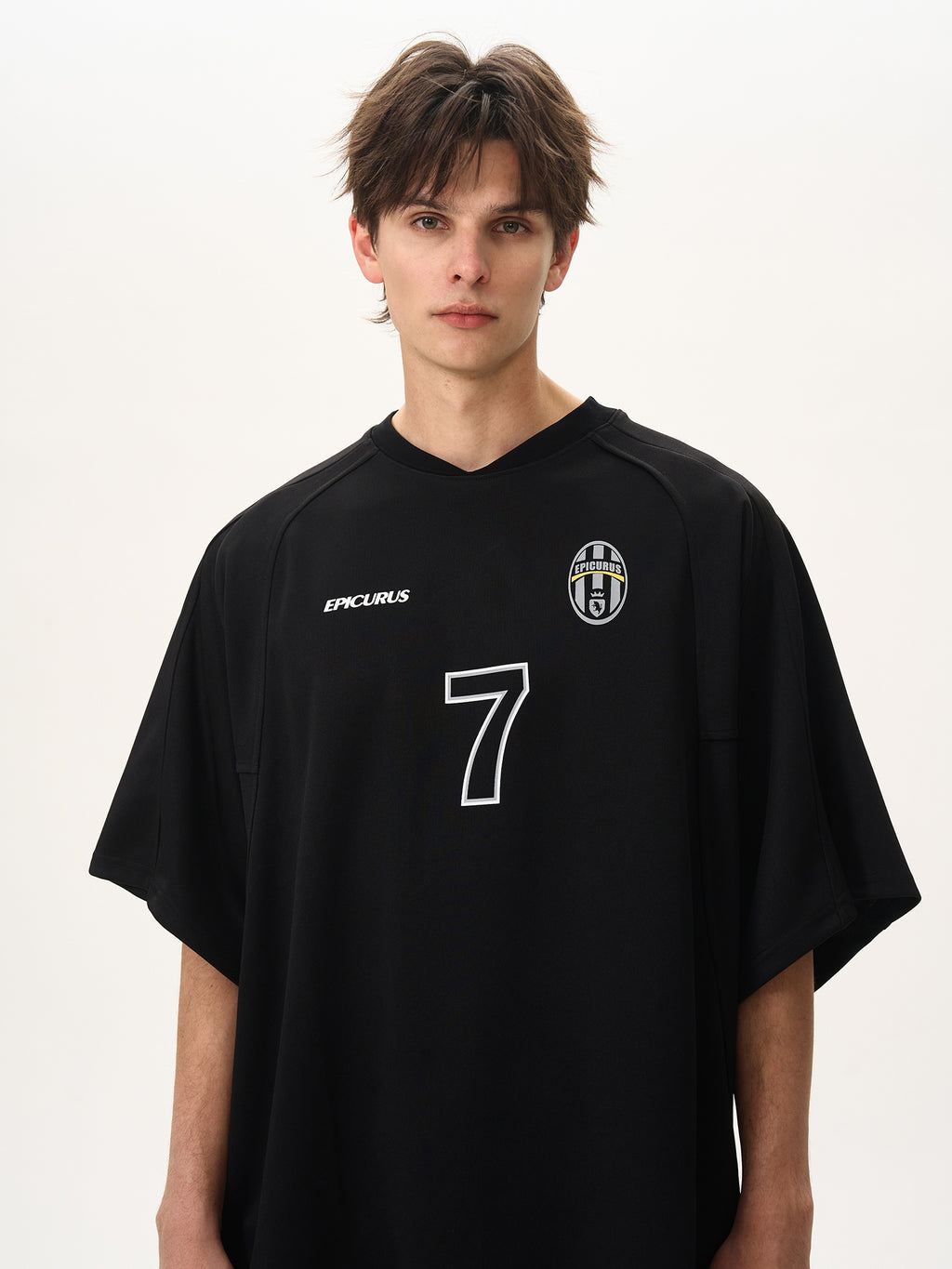 BTSG Splicing loose jersey Tee