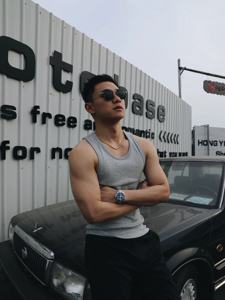 GTAL Threaded Cool Sleeveless Slim Tee