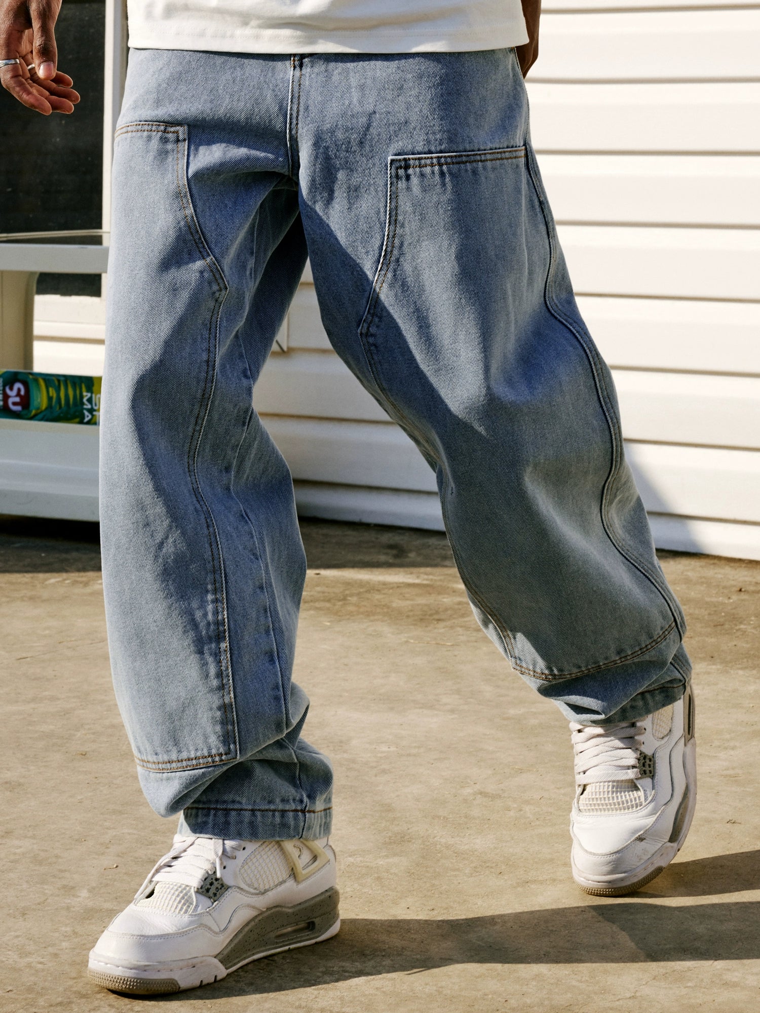 MEDM Vintage Loose Casual Straight Wide Leg Pants