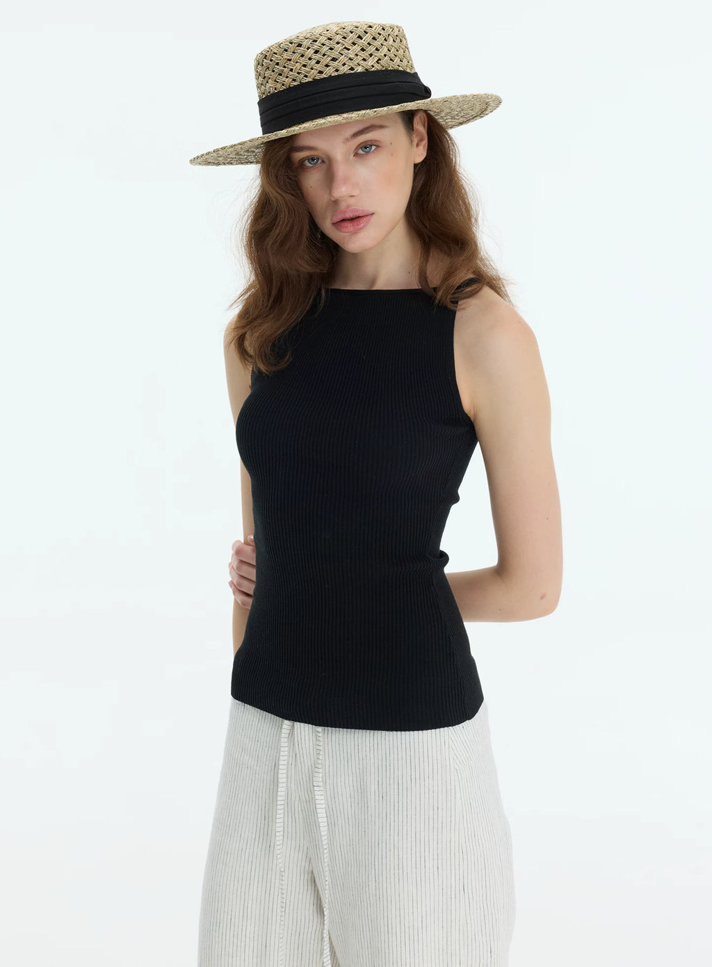 Veryrareme One-Neck Knitted Sling Vest