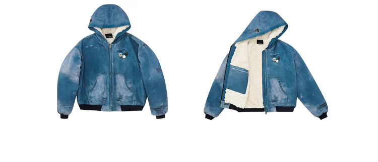 NONRADICAL 3D Printed Bead Sail Hooded Fleece Jacket