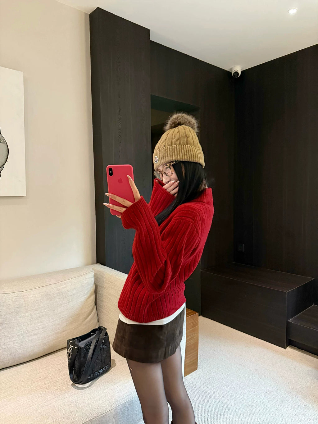 YOUNG KYLIN Thickened Korean Double Zipper Knitted Jacket