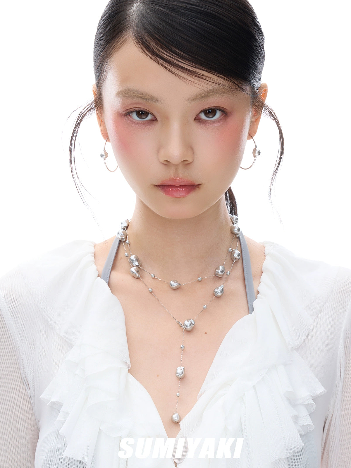 SUMIYAKI Pearl Clavicle Y Necklace