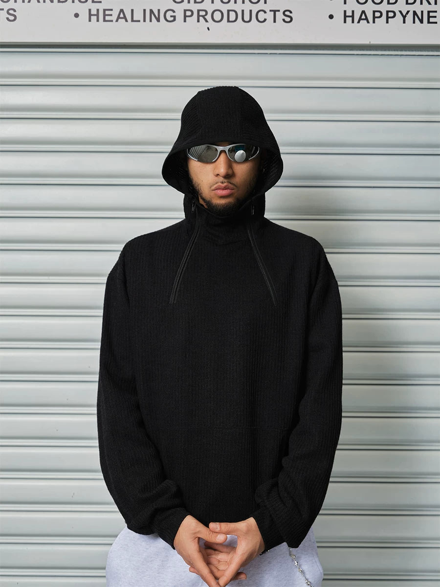 ComicTree Casual Double Zip Bottom Hooded Sweater