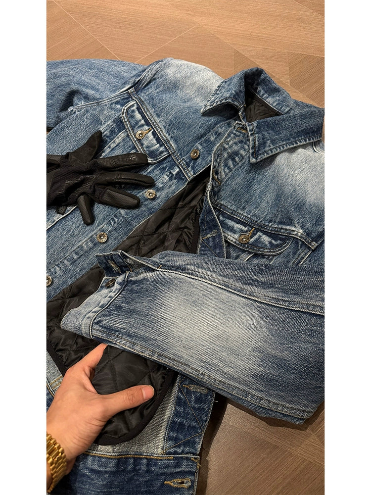 GTAL Removable Lapel Denim Jacket