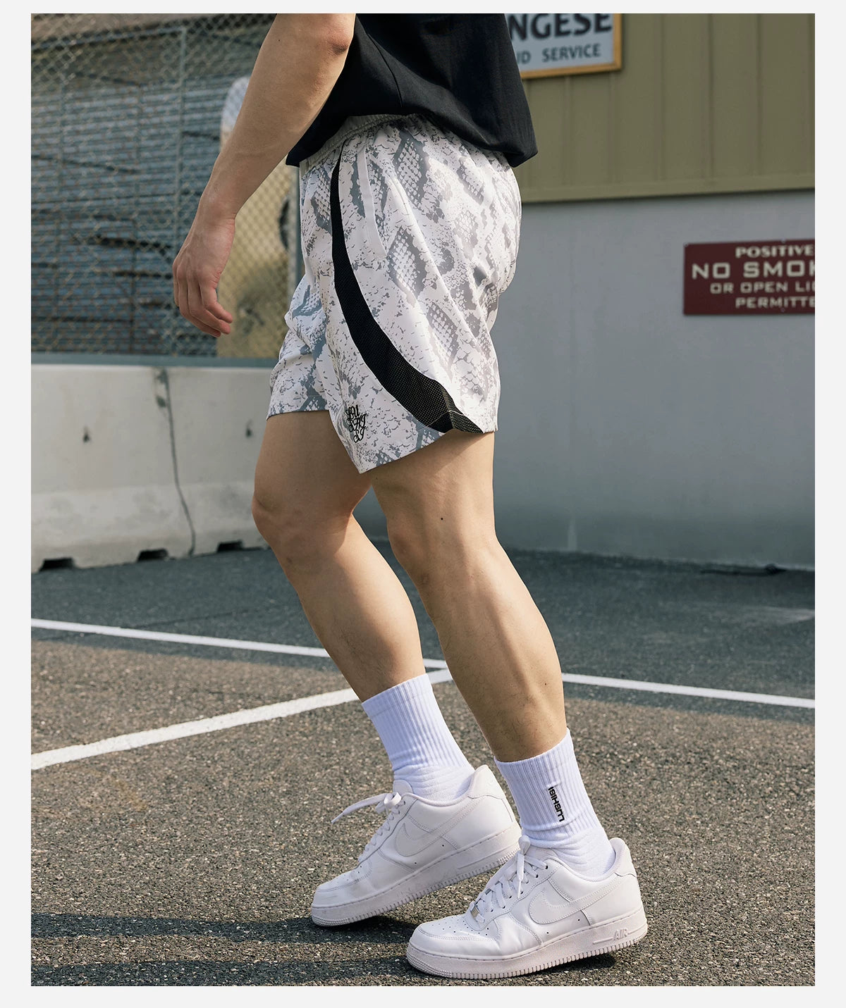 LUSHISI Snake Print Sweat-wicking Breathable Shorts