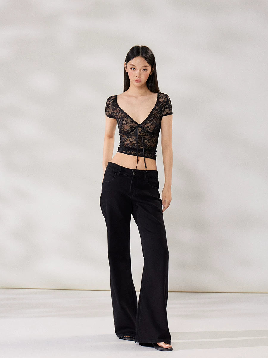 WITHMIN Low-rise, Slimming, Slightly Flared Straight-leg Pants