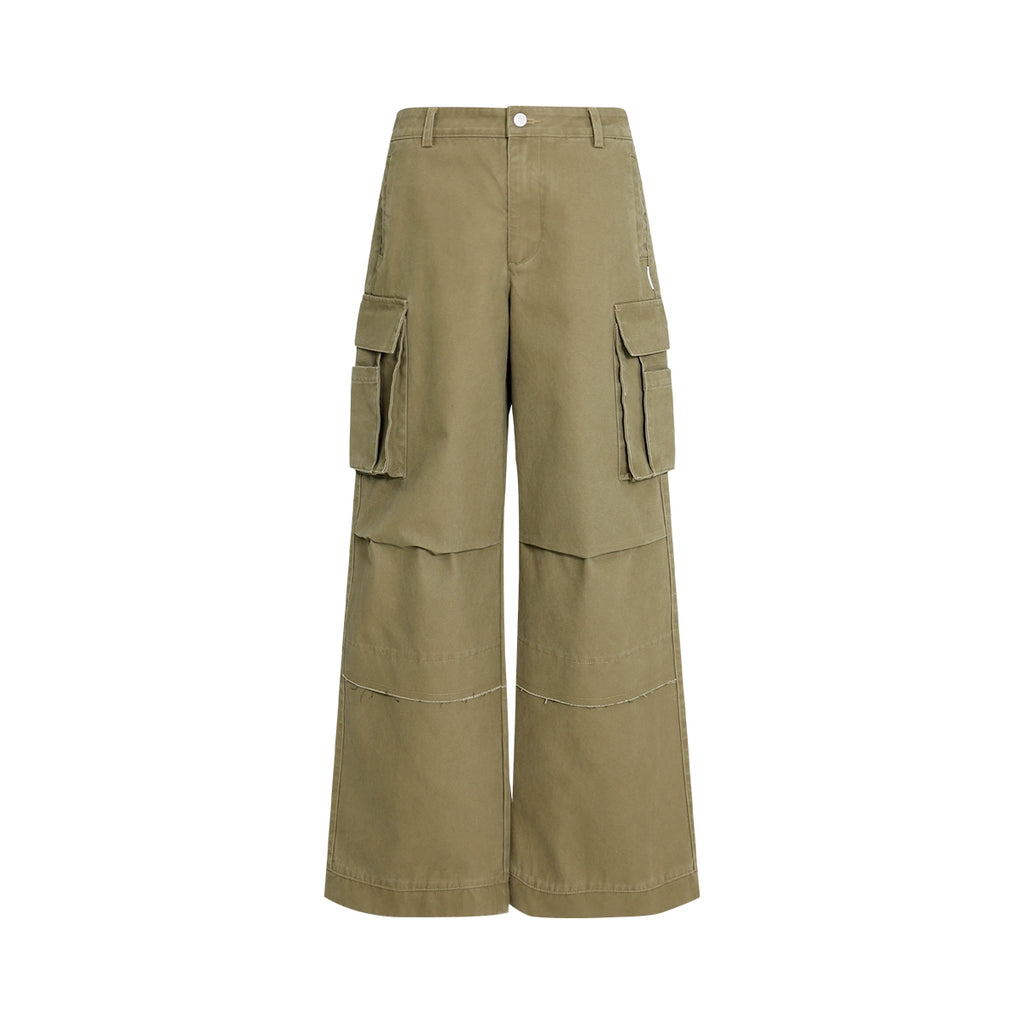 FUNKYFUN Washed Water To Make Old Straight Loose Overalls