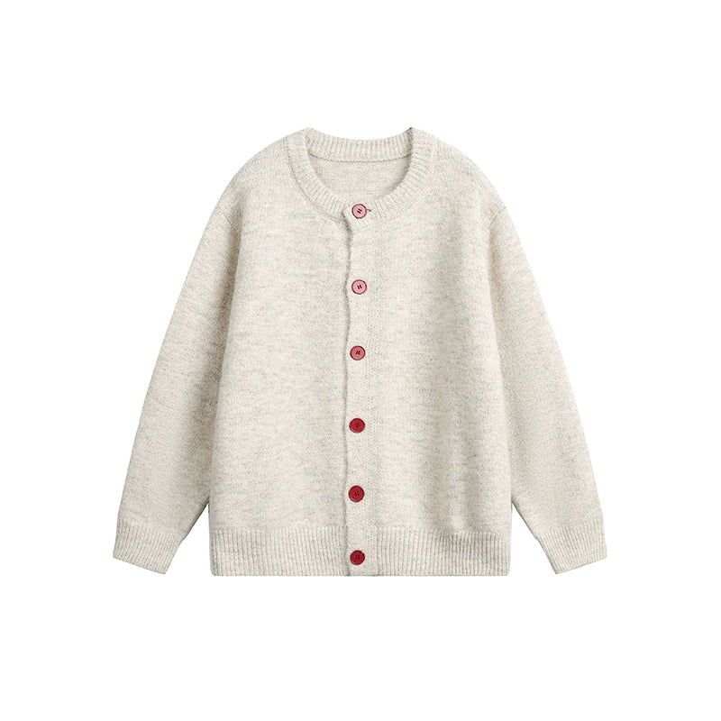 NOEARS Vintage Loose Crew Neck Knitted Cardigan