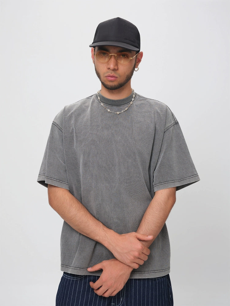 ComicTree Washed Crew Neck Versatile Tee