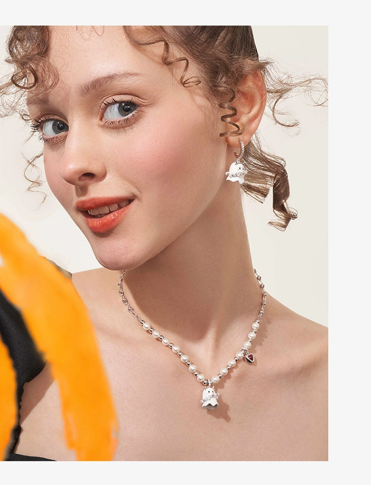 ZEGL Premium Unique Funny Little Ghost Stud Earrings