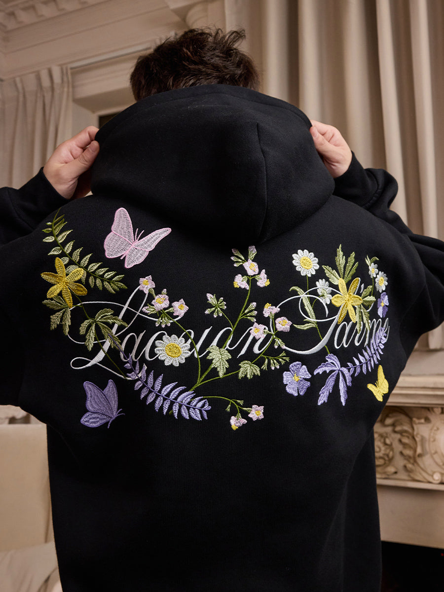 Harshandcruel 2025 Floral Embroidered Hoodie
