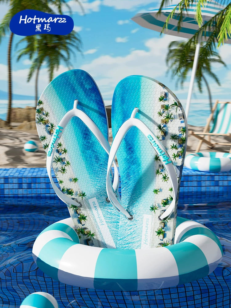 Hotmarzz Wear-resistant Soft Seaside Beach Flip-flops