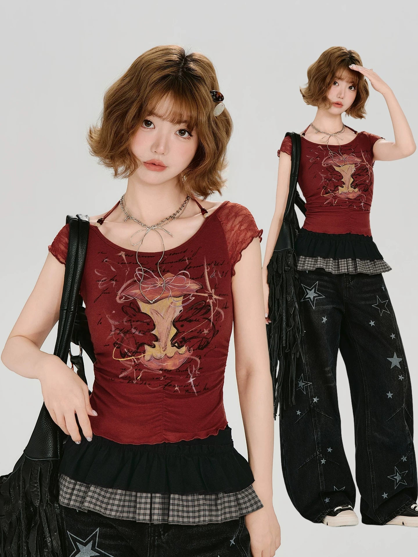Girlyhalo Slim Neck Tee