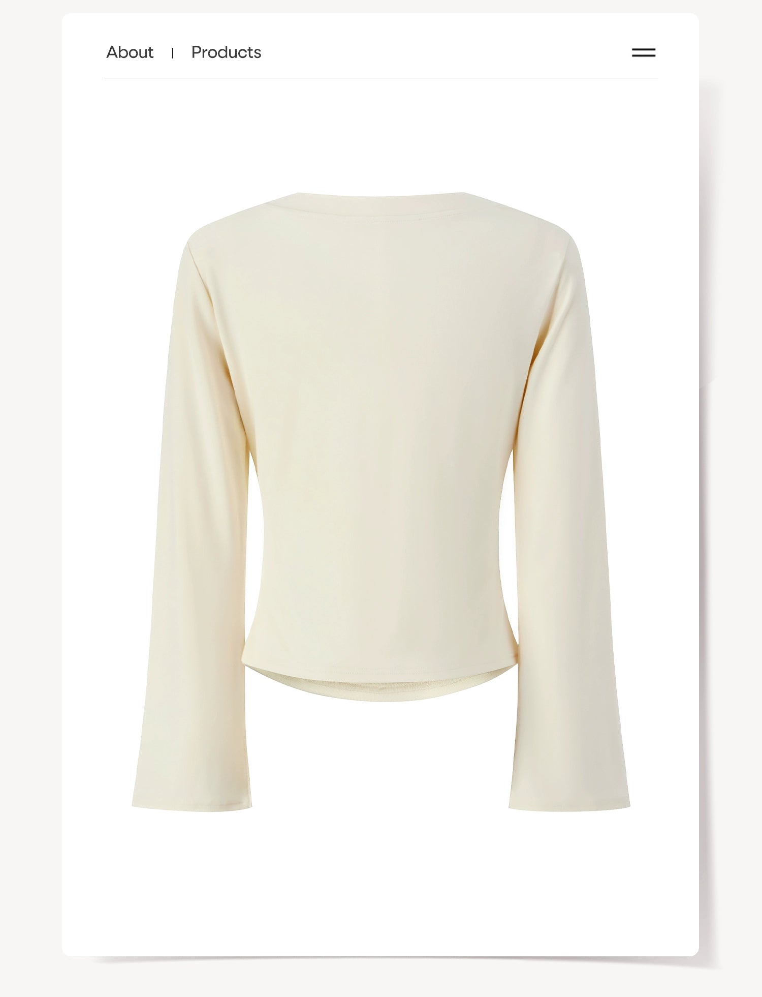 Cantonstory Bow Crew Neck Slim Sleeve