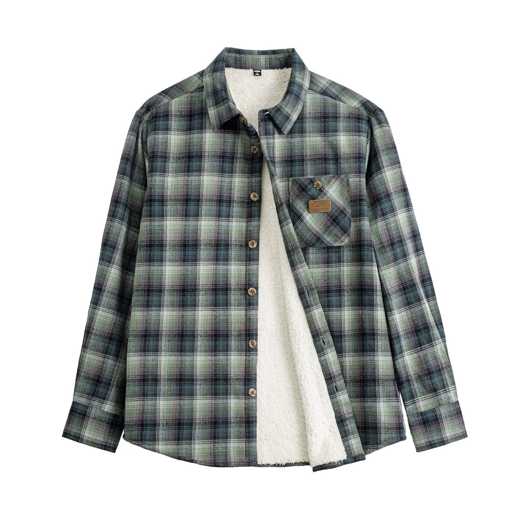 Madden Retro Plaid Fleece Thickened Jacket