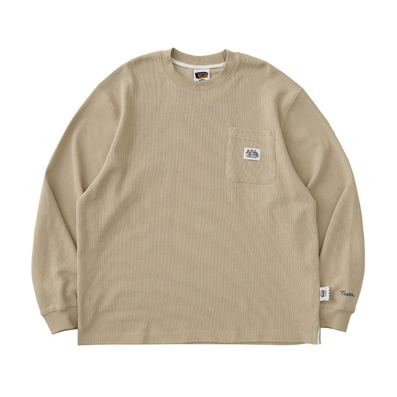 Battles Waffle Embroidery Bottom Long Sleeve