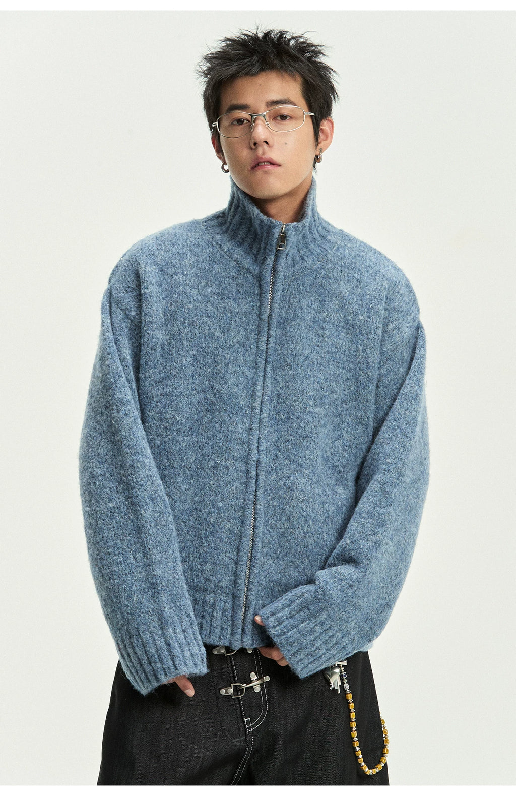 CoosRetro Premium Vintage Stand-Up Collar Sweater