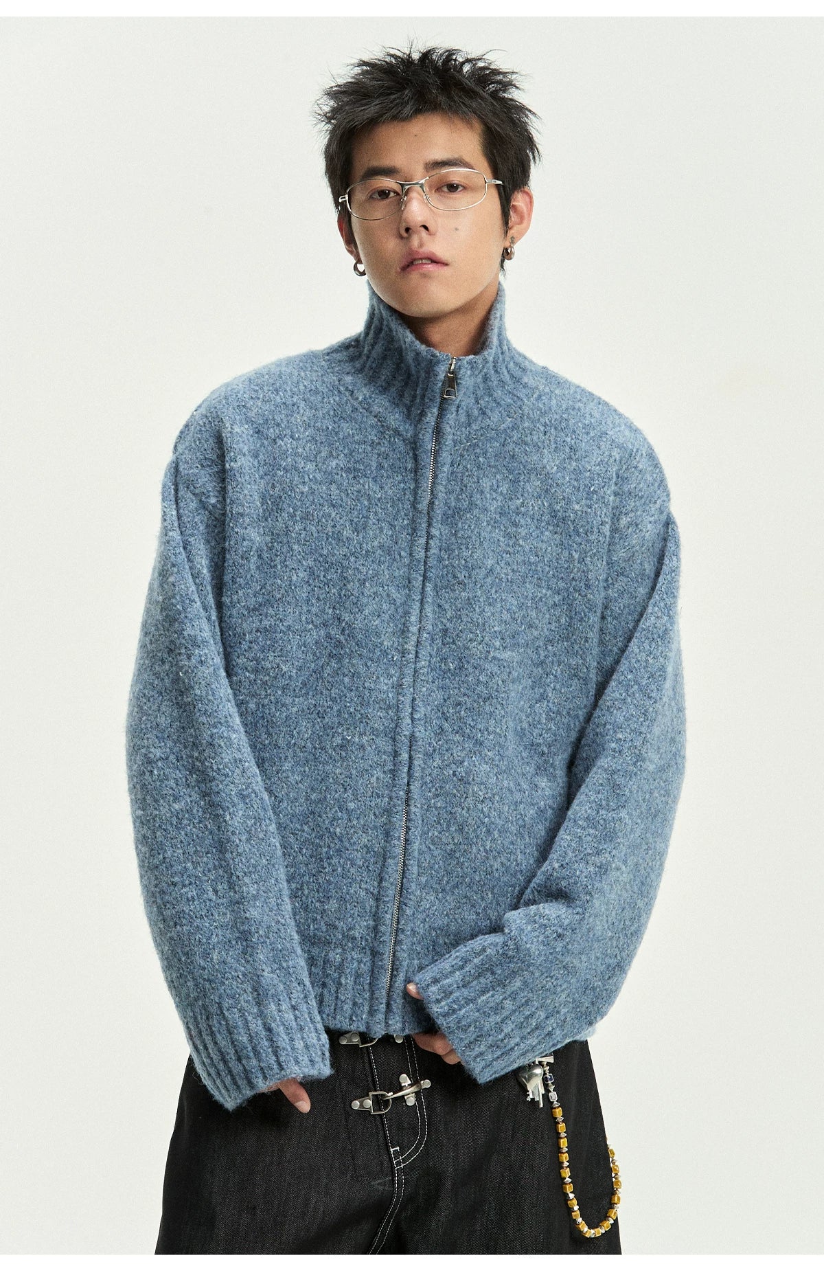 CoosRetro Premium Vintage Stand-Up Collar Sweater