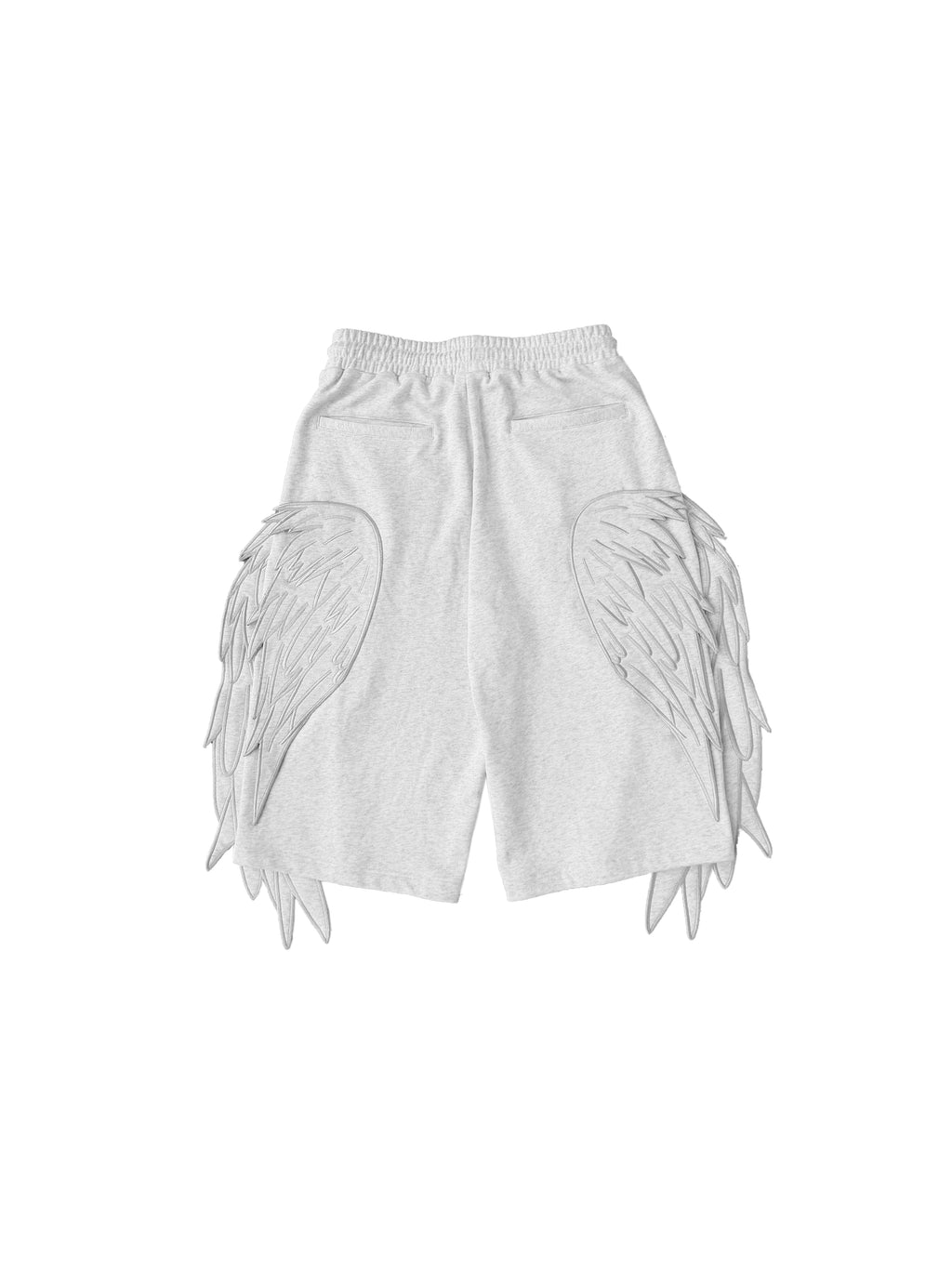 CHAI Spliced Patch Cropped Shorts