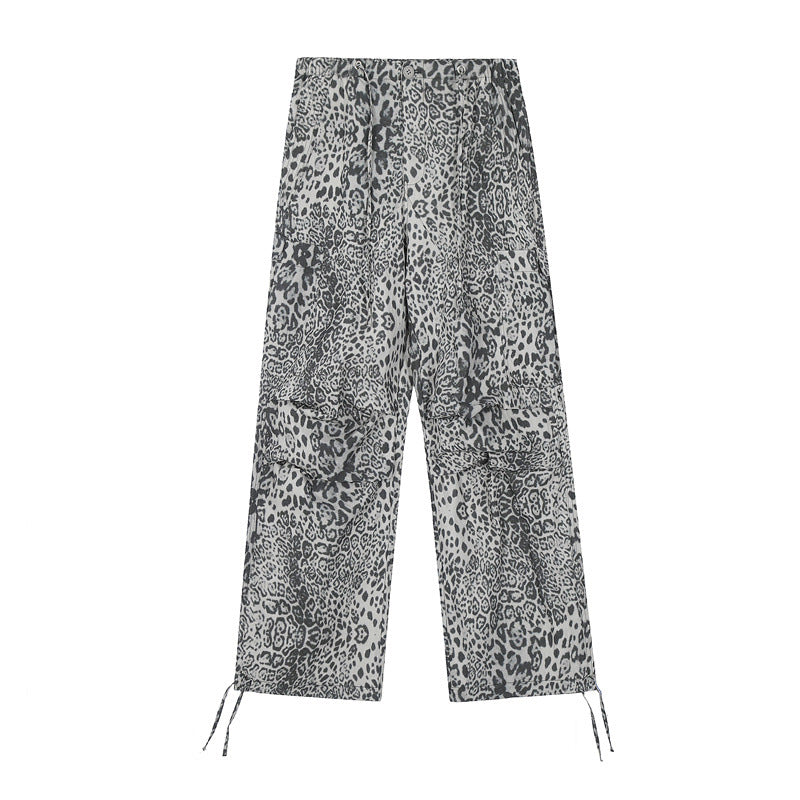 Nariele Leopard Design Spice Girls Casual Straight Pants