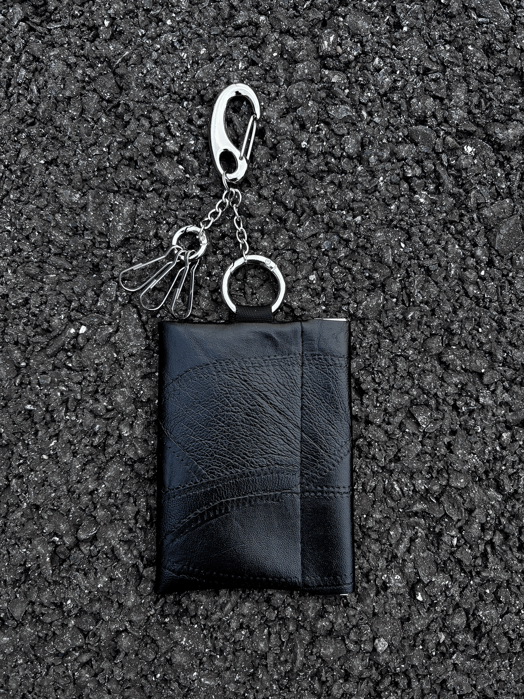 DPOL Snake Pattern Waist Cleanfit Cowhide Card Bag