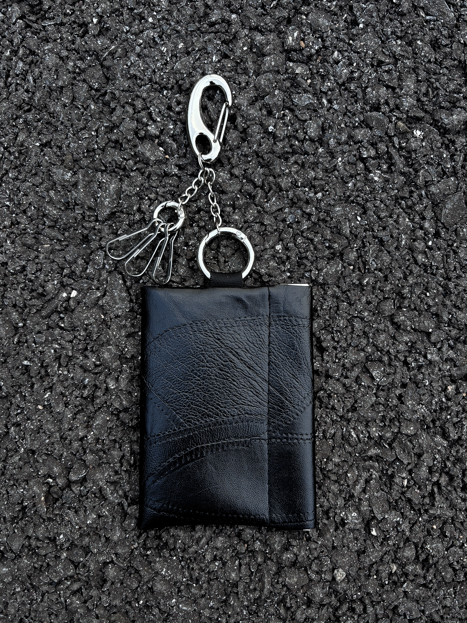 DPOL Snake Pattern Waist Cleanfit Cowhide Card Bag