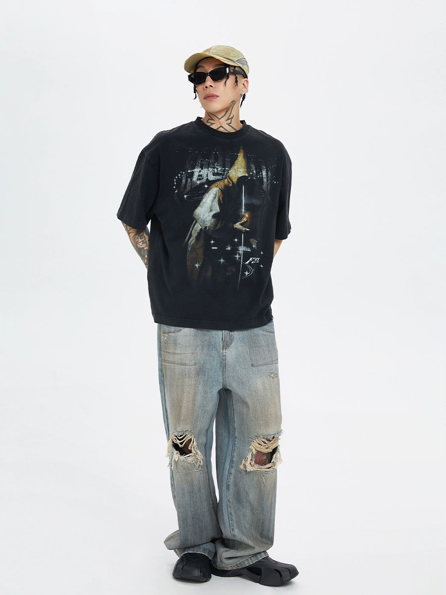 F2CE Vintage High Street Trend Printed Tee