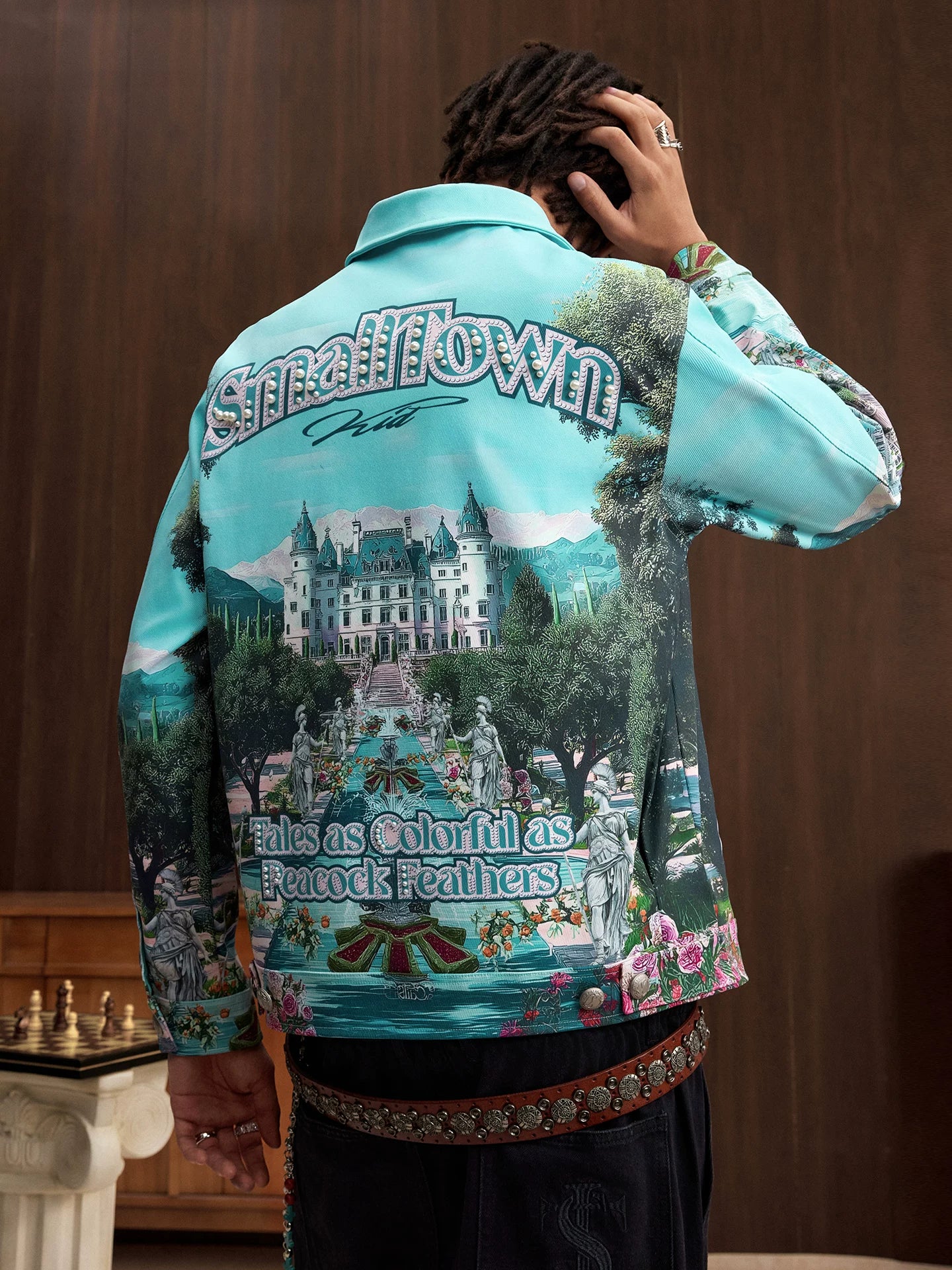 STK Castle Print Loose Coat