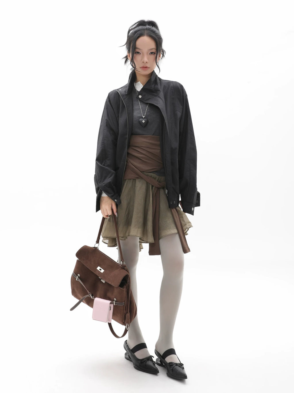 JANDRESS Suede Shoulder Armpit Messenger Bag