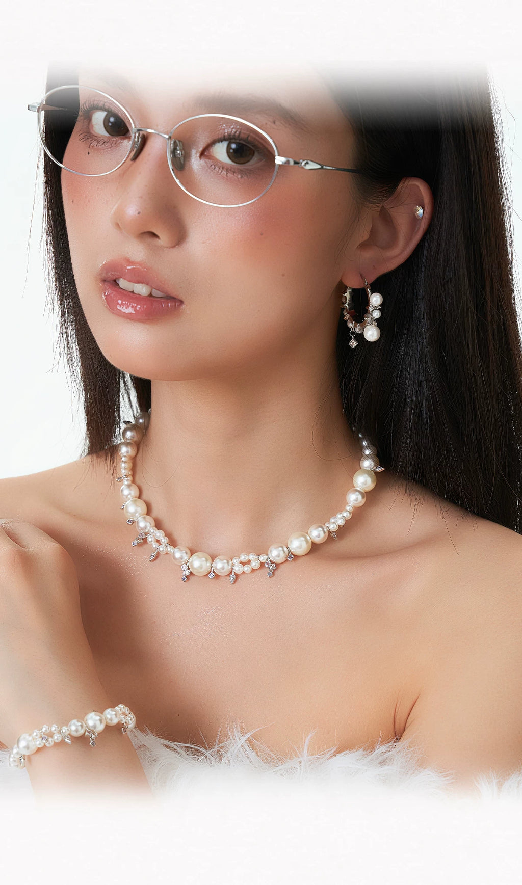 PP High-end Light Luxury Irregular Pearl Earrings