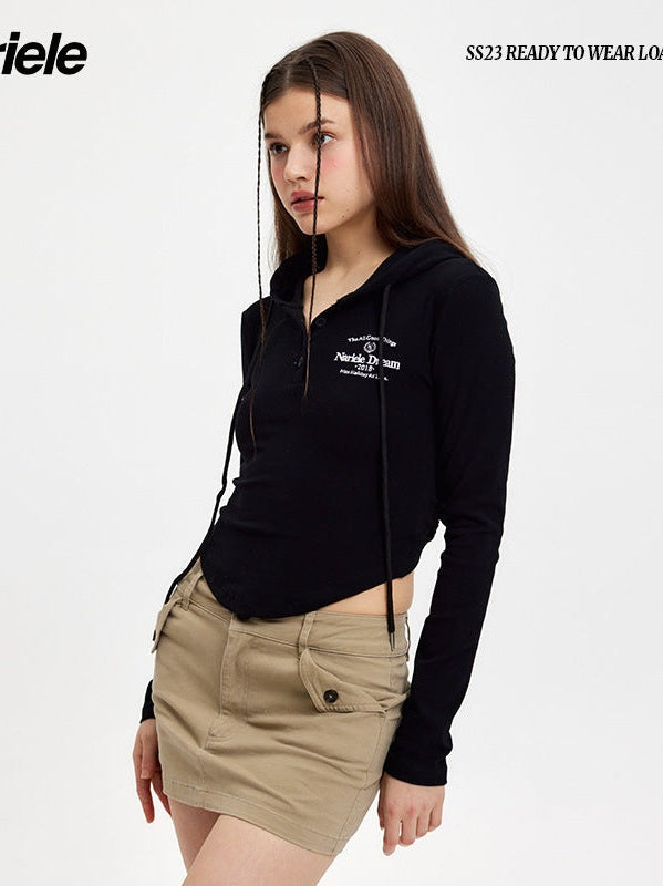 Nariele Sexy Halter Strap Short Long Sleeve