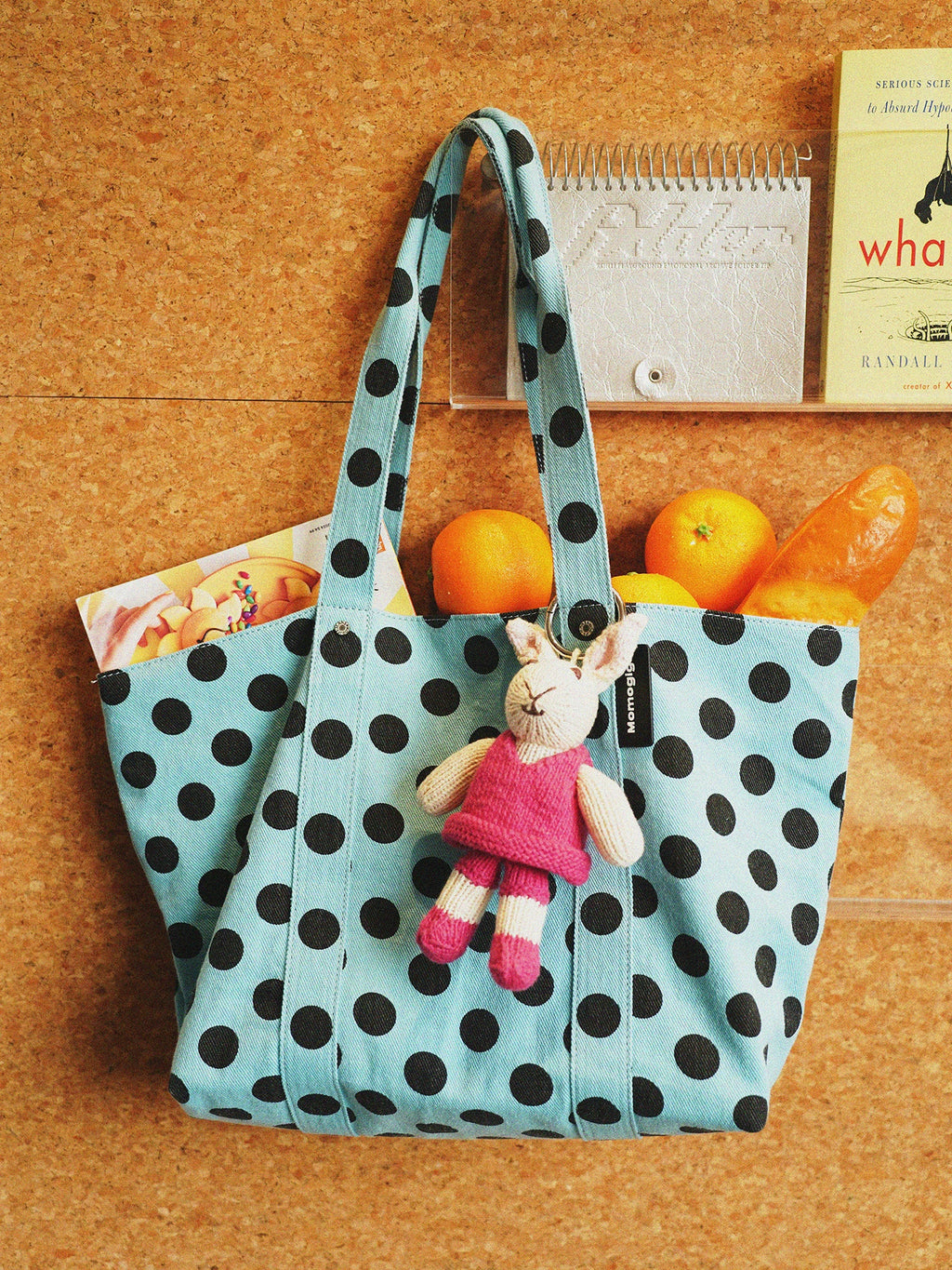 Momogigi Vintage Polka Dot Large Capacity Tote Bag