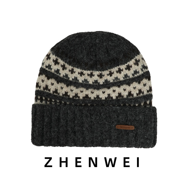 ZHENWEI Big Head Circumference Thick Knitted Hat