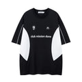 BeOurRule Cool Quick Drying American Badge Splicing Loose Tee