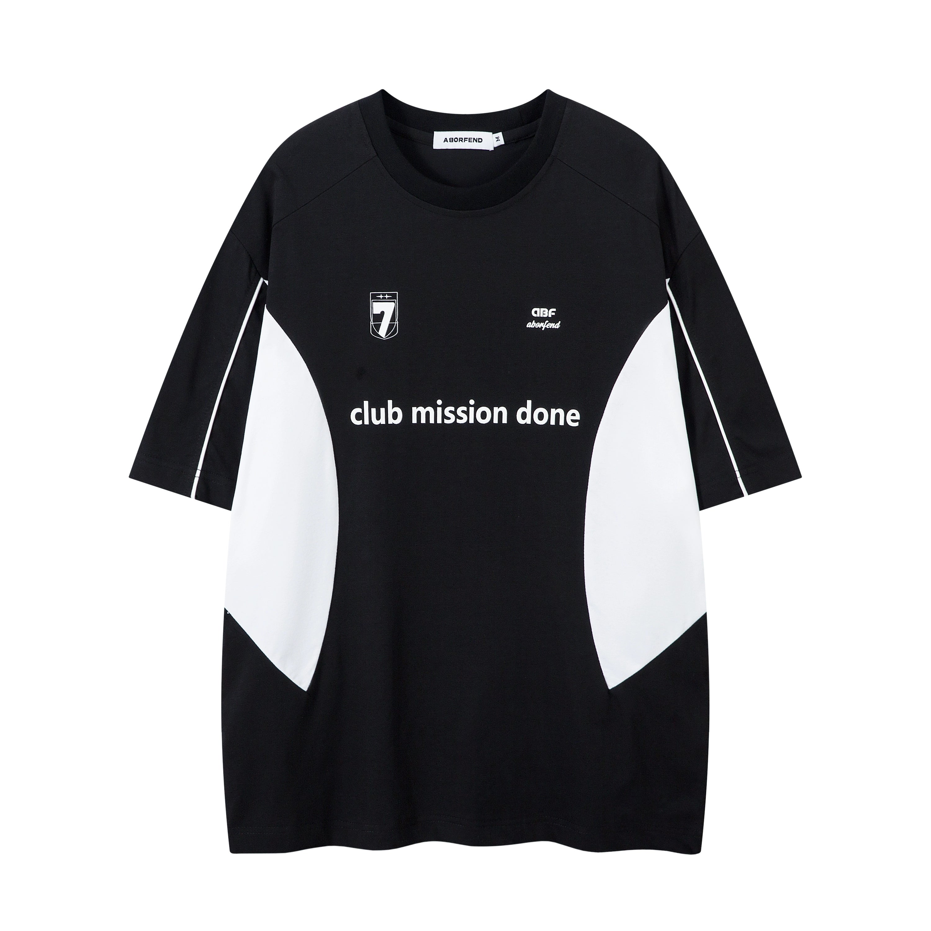 BeOurRule Cool Quick Drying American Badge Splicing Loose Tee