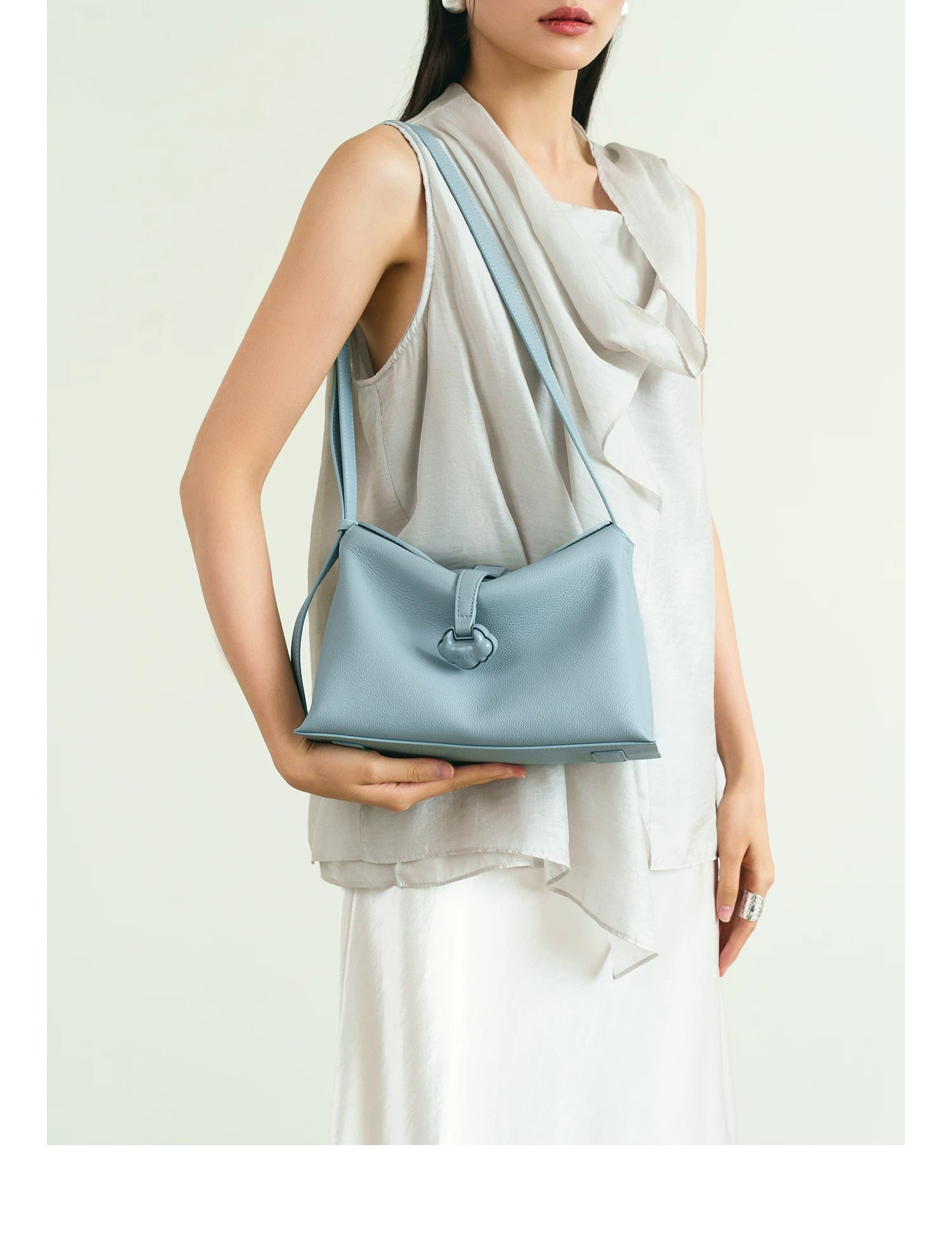 LOSEA First-layer Cowhide Shoulder Messenger Handbag