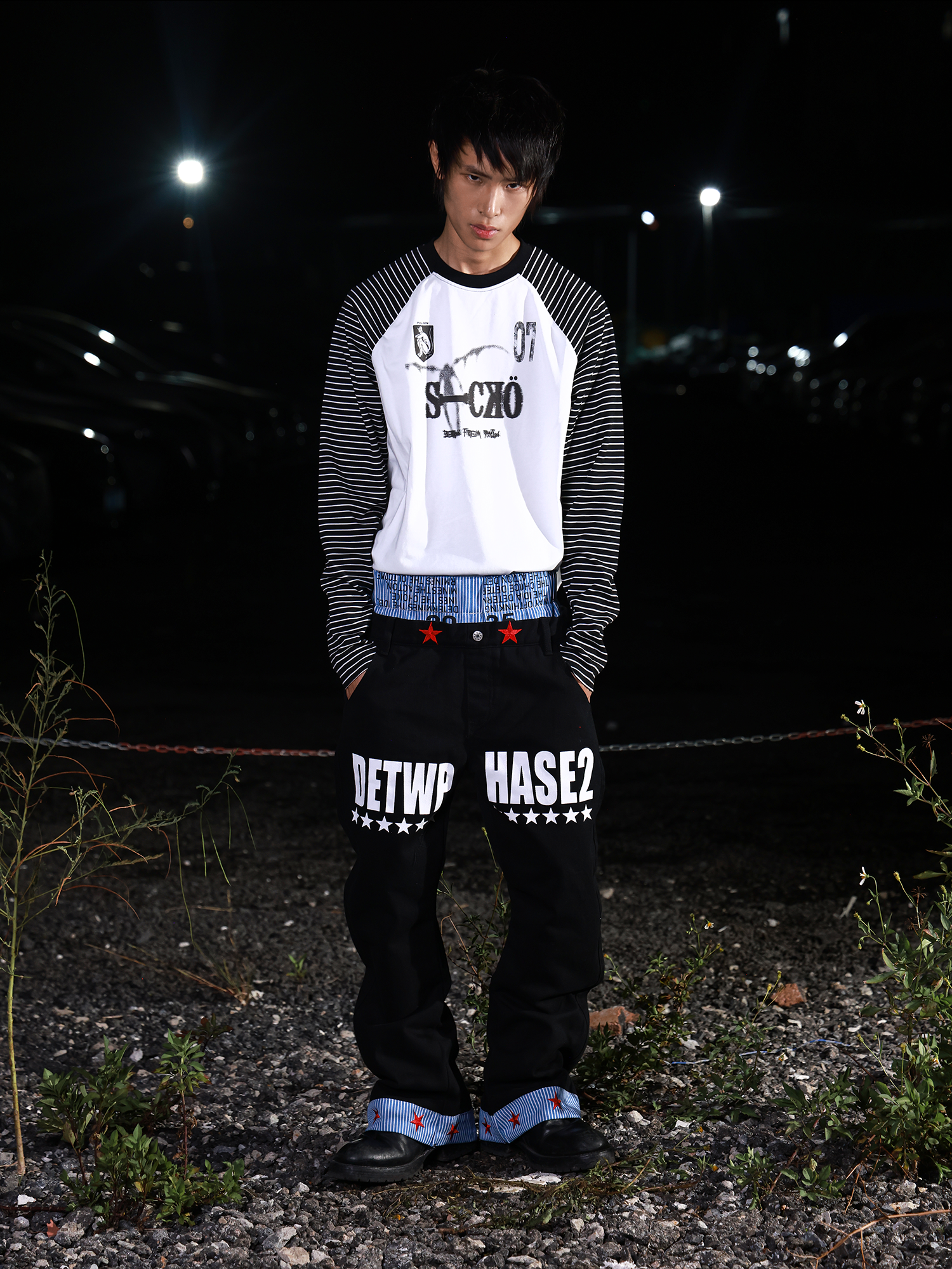 DETW Double Waist Scimitar Stacked Jeans