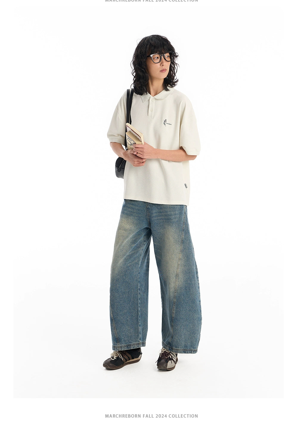 March Embroidered Flying Man Basic POLO Shirt