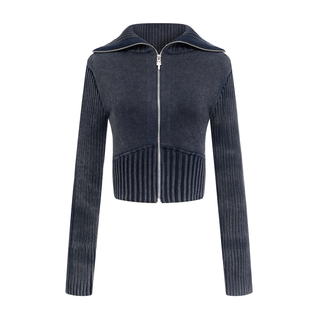 EAHO Vintage Striped Hooded Knitted Sweater