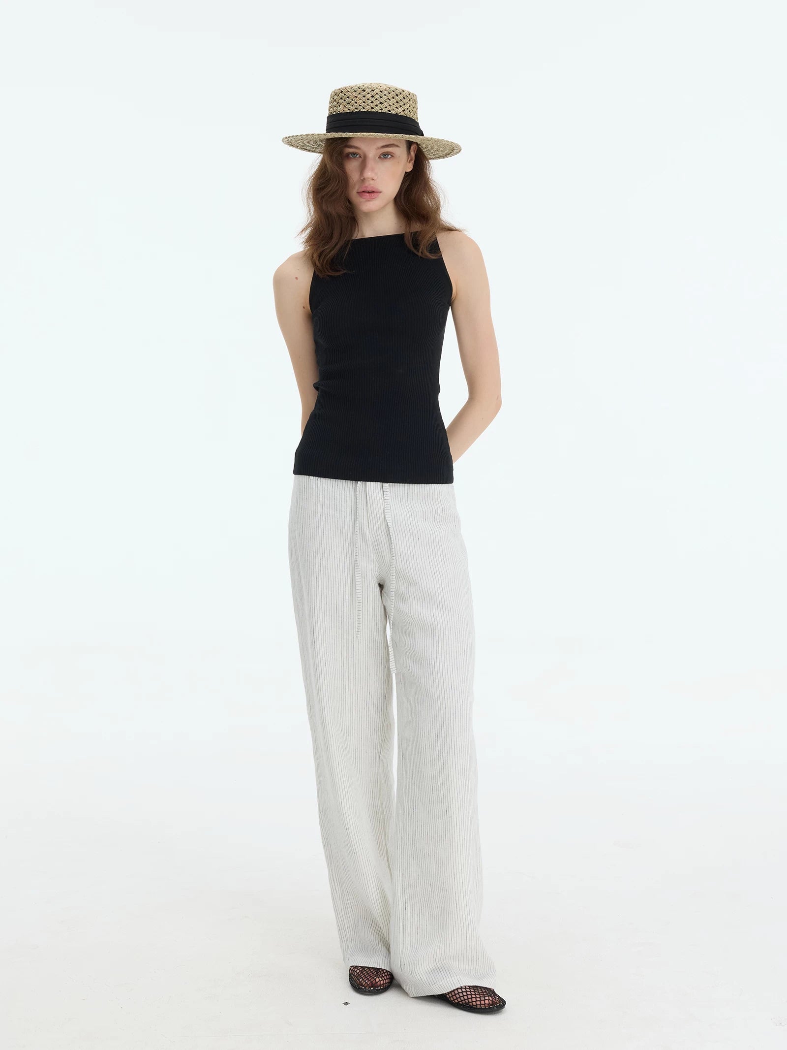 Veryrareme One-Neck Knitted Sling Vest