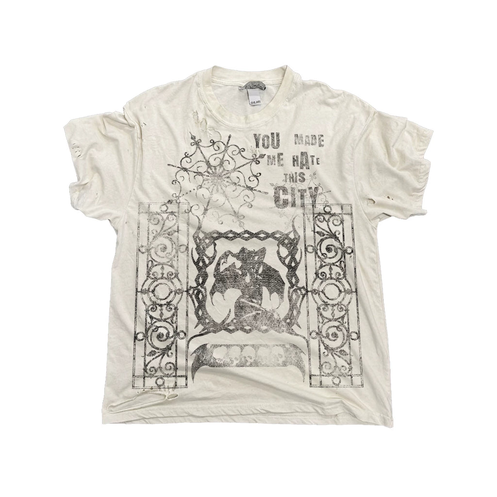 SHIBU Oversized Dark Irregular Casual Tee