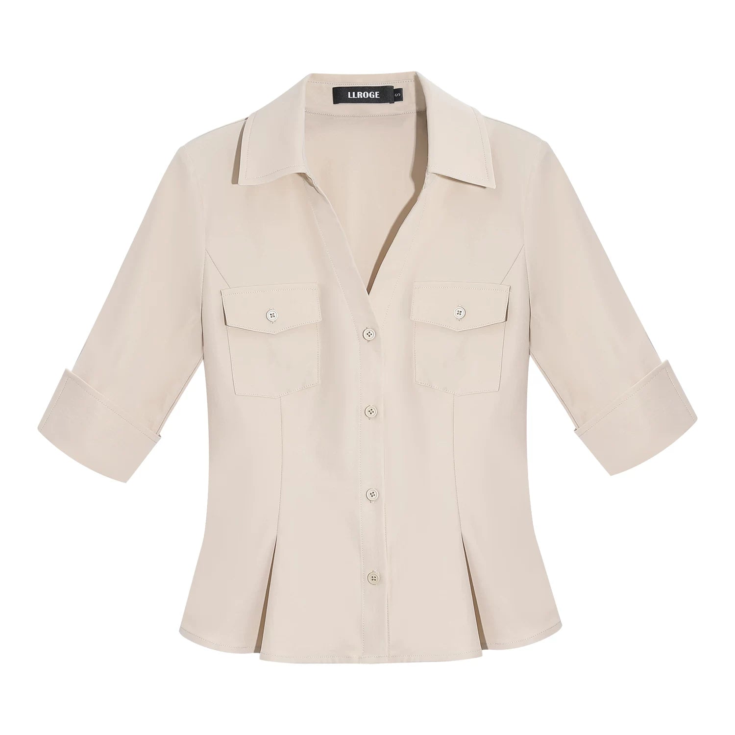 LLROGE Slim Fit and Thin Waist Shirt Skirt Set