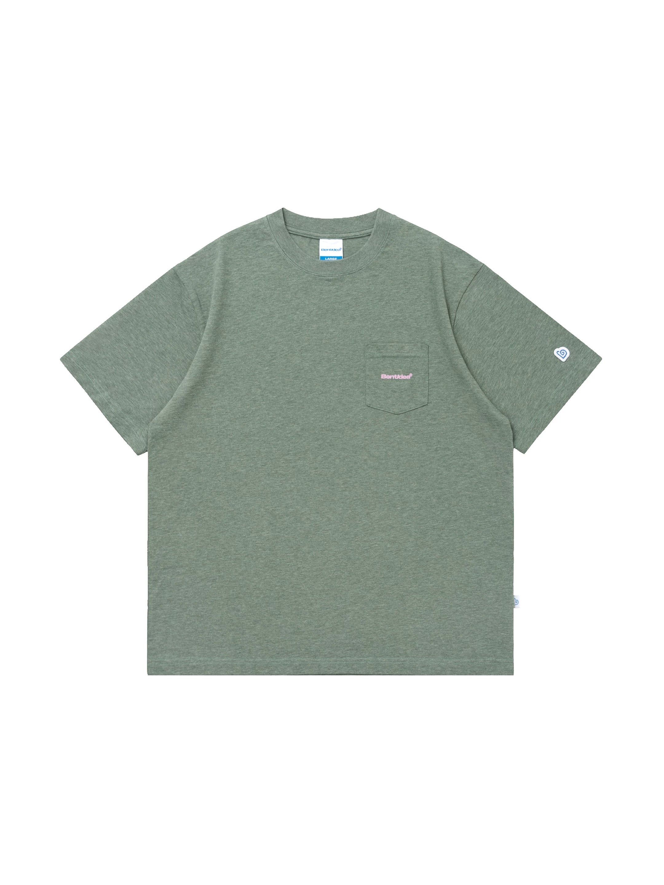 BENT IDEA Pocket Letter Print Loose Tee