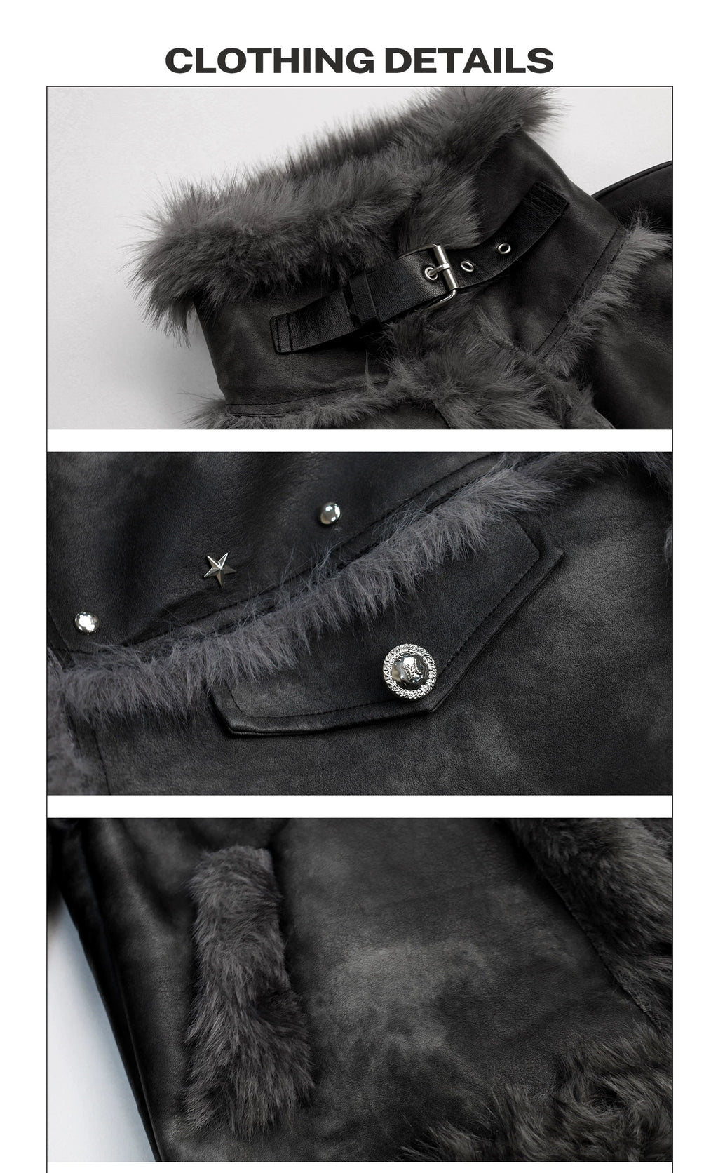 Girlyhalo Vintage Smudged Fur All-in-one Jacket