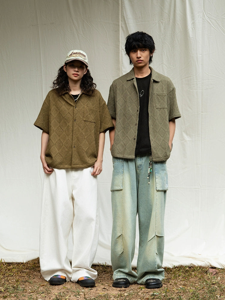 Mentmate Knitted Textured Short Sleeve Shirt